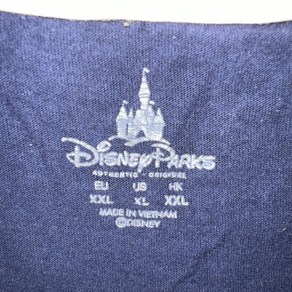 VTG Disney Parks T Shirt Men's Sz XL Blue Ringer Ukulele Floral Double Sided Tee - Picture 6 of 9